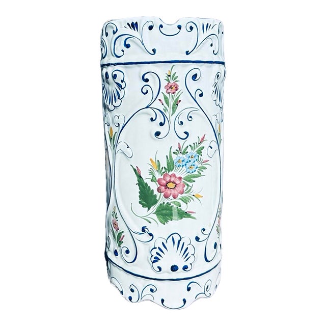 1970s Porcelain Umbrella Stand For Sale