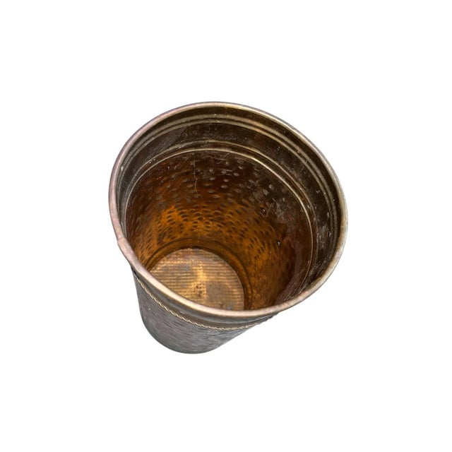 Mid-Century Modern 1970s Brass Bow Tie Umbrella Holder 13” For Sale - Image 3 of 12