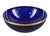 Blue Vintage Cobalt Blue Gilded Rim Glass Serving Bowl For Sale - Image 8 of 8