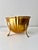 19th Century Brass Footed Planter Jardiniere, Scallop Design, Heavy Cast Brass For Sale - Image 10 of 11