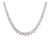 5 Carat Round Cut Diamond Platinum 2-Row Teardrop Tennis Necklace For Sale