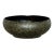 Vintage Ceramic Bowl With Black and Green Textured Glaze For Sale