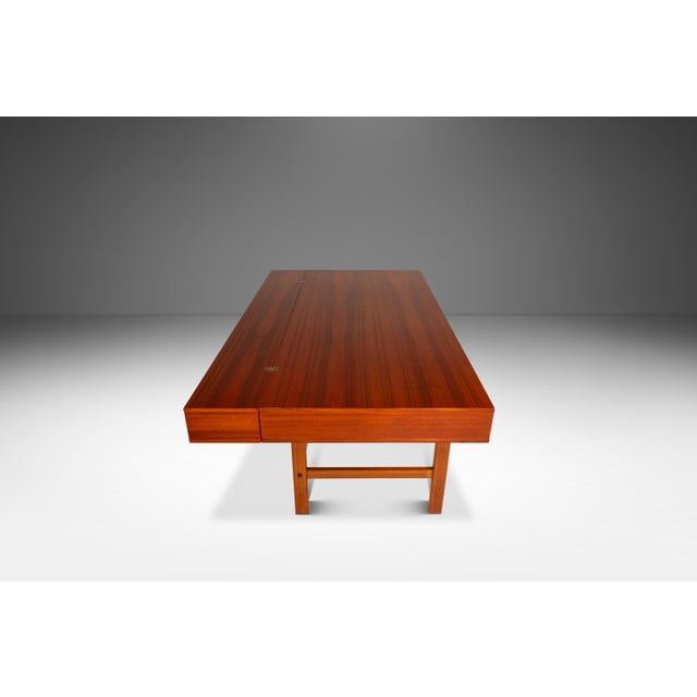 Danish Mid-Century Modern Flip-Top Executive Desk in Teak by Peter Løvig Nielsen, Denmark, C. 1960s For Sale In Orlando - Image 6 of 18