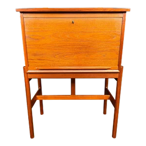 Vintage Danish Mid Century Modern Teak Secretary Desk "Model 62" by Arne Wahl Iversen