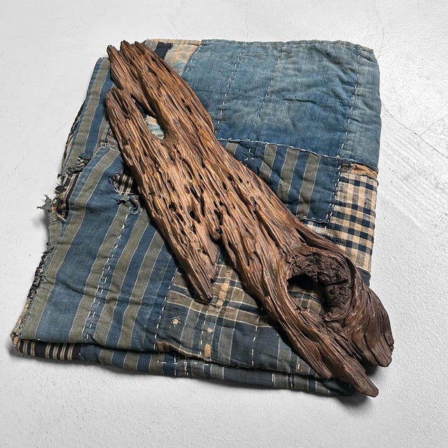 Authentic Japanese Wabi Sabi Wood Object, 1920s For Sale - Image 4 of 18