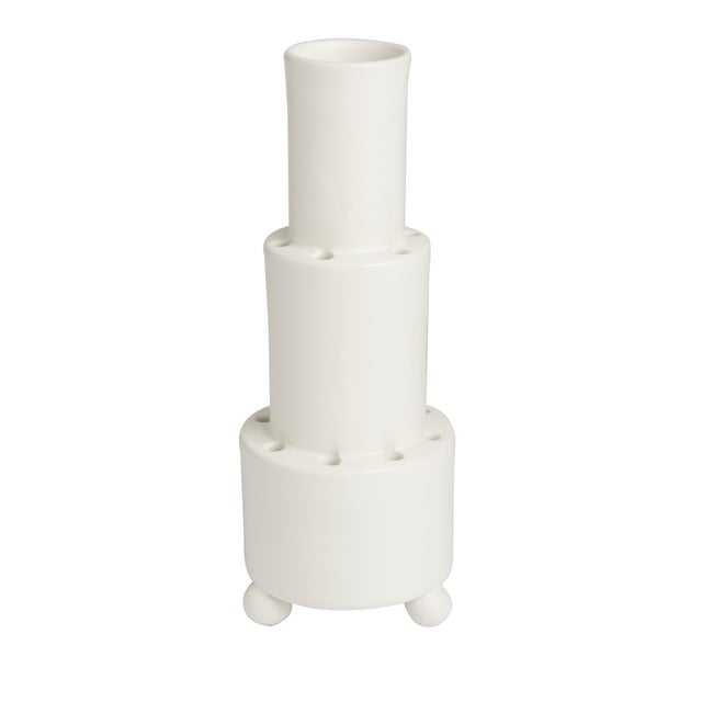 Handmade in Italy, this ceramic tulipiere makes the art of arranging flowers effortless. Available in all white, white...