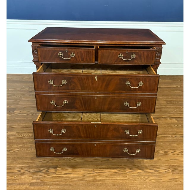 2020s Traditional Mahogany Lateral File Cabinet by Leighton Hall - Showroom Sample For Sale - Image 5 of 15