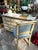 Traditional Vintage Regency White Wooden Desk With Gold Accents and Matching Chair- Needs Reupholstery For Sale - Image 3 of 8