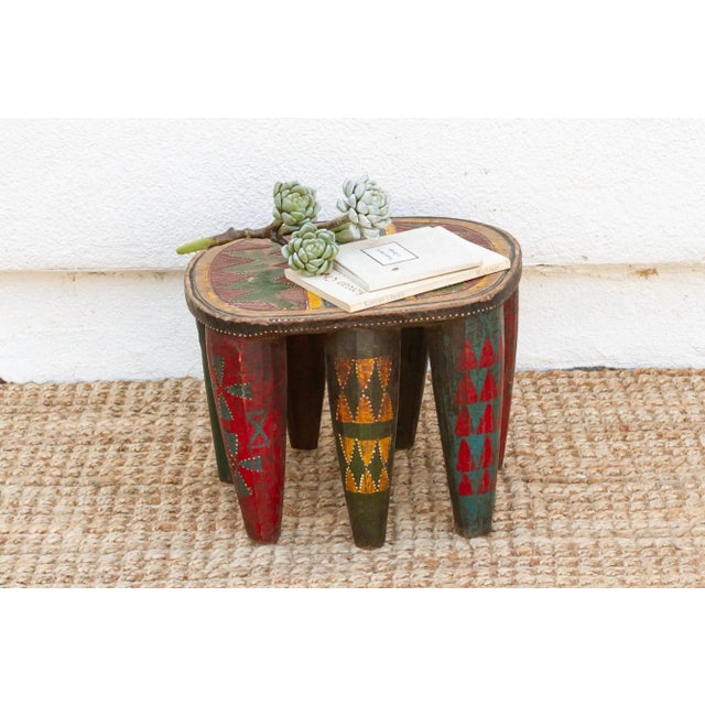 Nupe Ceremonial Carved Stool For Sale - Image 9 of 9