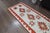 1970s Vintage Handmade Wool Cotton Beige Orange Runner Rug For Sale - Image 4 of 11