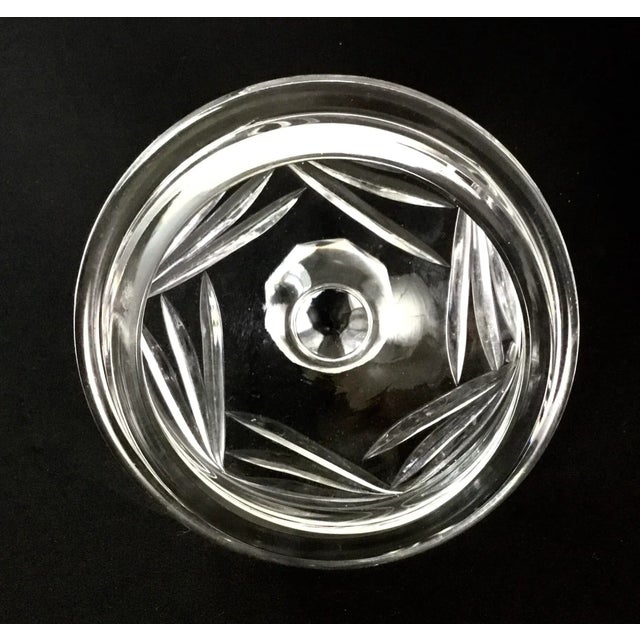 Transparent 1980s Cut Glass Biscuit Jar For Sale - Image 8 of 9