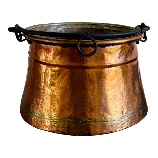 19th Century French Copper Cauldron For Sale
