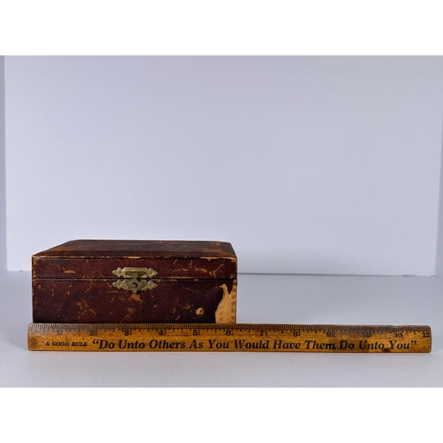 Antique Dennison's Jewelry Cleaning Kit: Dovetail Leather Box For Sale - Image 10 of 10