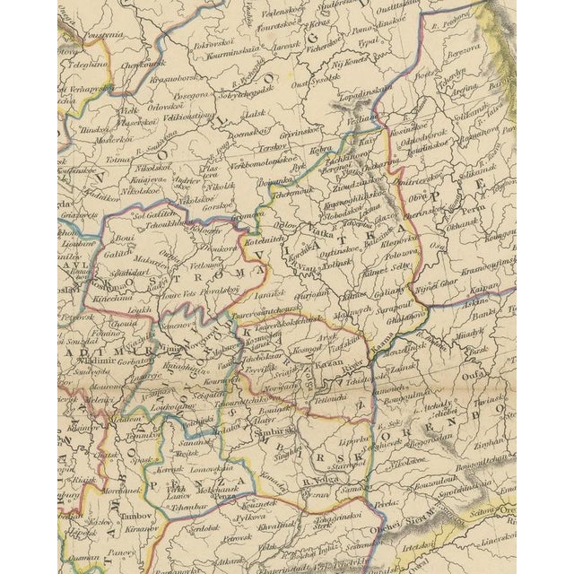 19th Century Antique Map of Russia in Europe with the 1856 Treaty of Paris Boundary, 1858 For Sale - Image 5 of 9