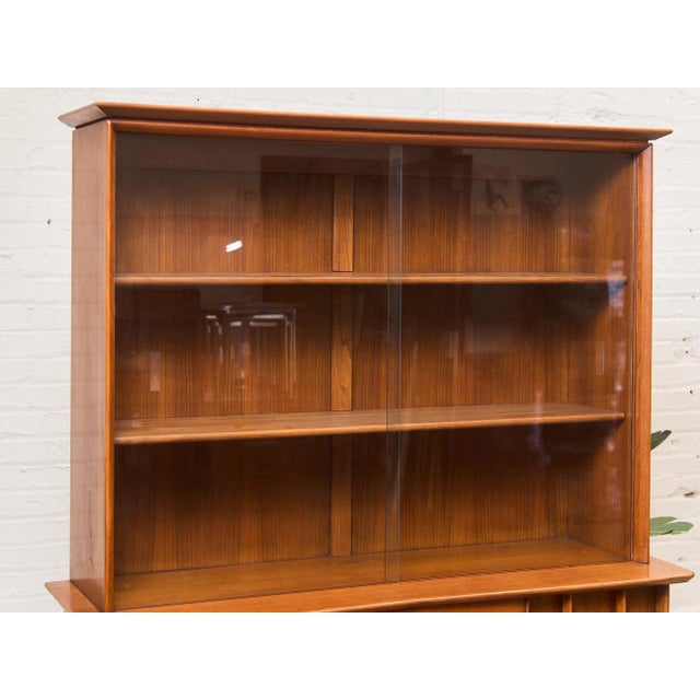Styled After Mid 20th Century Kent Coffey Foreteller Mid-Century Modern Walnut China Cabinet For Sale - Image 12 of 12