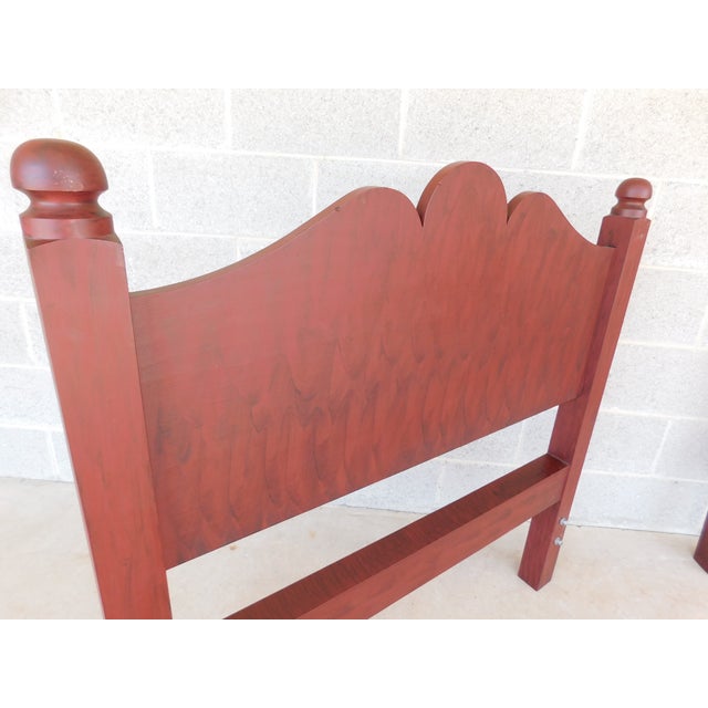 Custom Shaker Primitive Style Peter Deen Hand Painted Twin Headboards- A Pair For Sale - Image 10 of 10