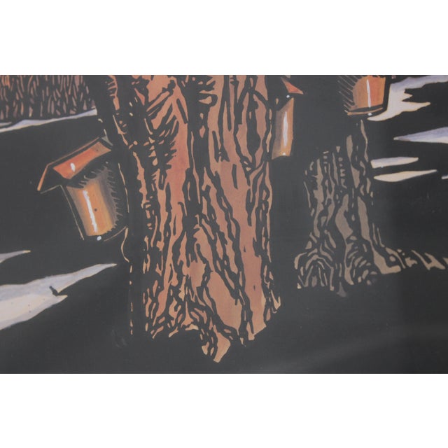 Kathleen West Sap Buckets Arts & Crafts Oak Framed Print For Sale In Philadelphia - Image 6 of 15