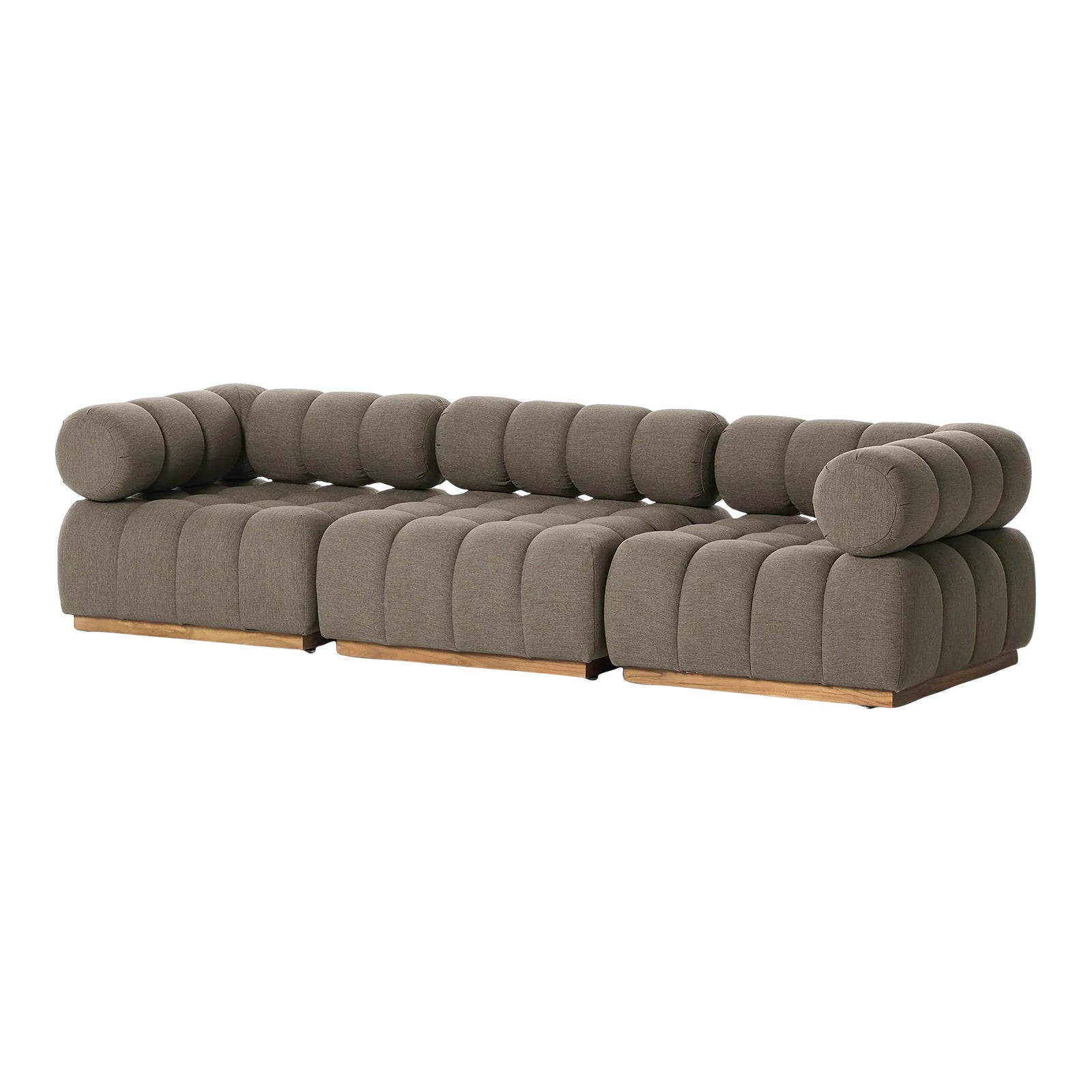 Four Hands Roma Outdoor 3 Piece Sectional Sofa, Alessi Fawn | Chairish
