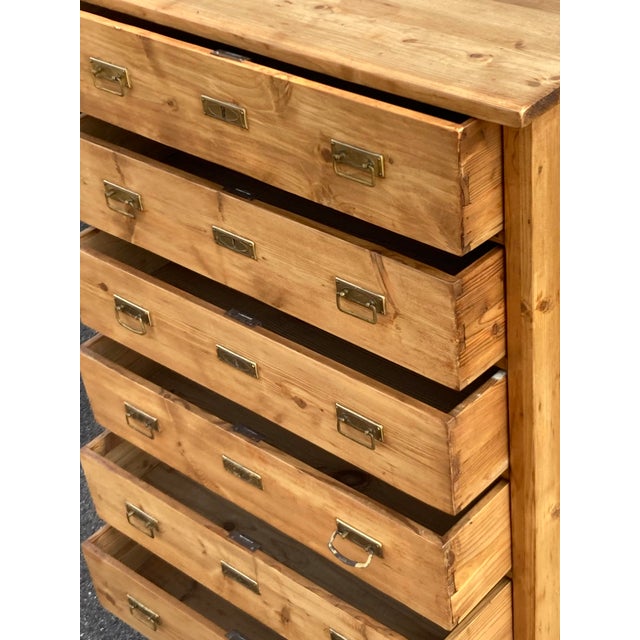 Pine Chest of Six Drawers of Equal Depth For Sale - Image 4 of 15