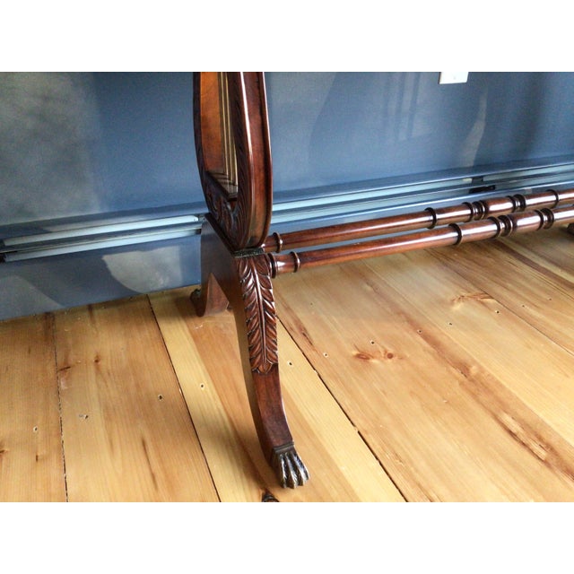 Traditional Mahogany Drop Leaf Console For Sale - Image 4 of 9