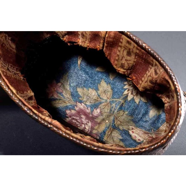 Early 20th Century Early Japanese Hand Basket with Brocade Interior by Suzuki Gengensai For Sale - Image 5 of 10