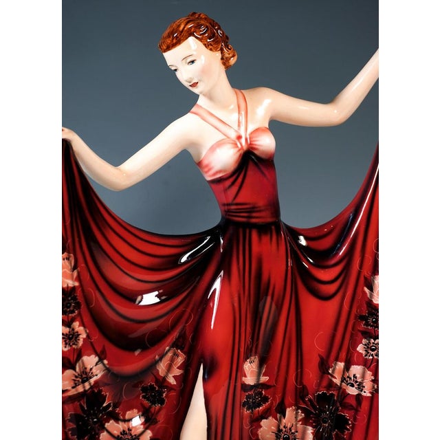 1930s Art Deco Dance Study Posing Figure by Stephan Dakon for Goldscheider, 1937 For Sale - Image 5 of 7