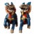 Late 19th Century Pair of Cloisonné Enamel Qilin Statues, Mythical Beast Figures, 700g Each For Sale