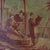 A large 74" antique French Trumeau mirror from the 19th century. Crafted from wood with a distressed gilt and painted...