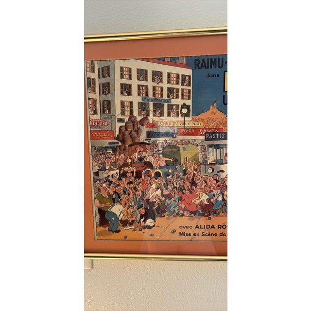 1950s 1950 Original French Lithograph Fanny by Albert Dubout, Framed For Sale - Image 5 of 12