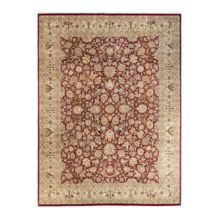 Mogul, One-of-a-Kind Hand-Knotted Area Rug - Red, 9' 2" x 12' 4" For Sale