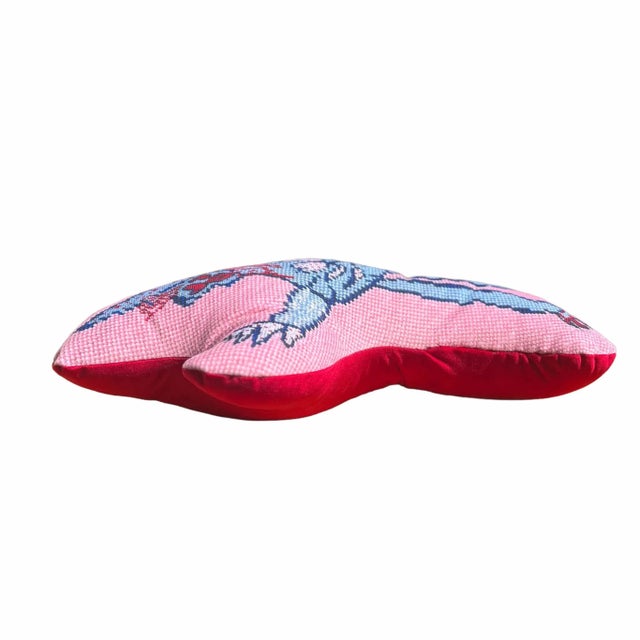 Textile Velvet "MOMster" Sculpted Plush Pillow, Custom Original For Sale - Image 7 of 9