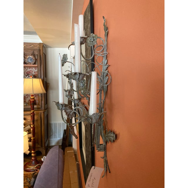 Vintage Italian French Wire Sconces - A Pair For Sale In Phoenix - Image 6 of 10