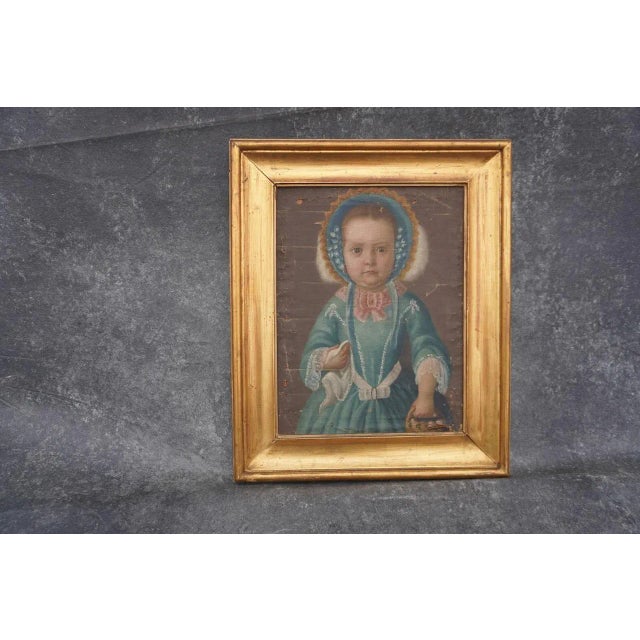 We are fascinated by this grave little creature. The painting itself is in a very fragile state as can be seen from the...