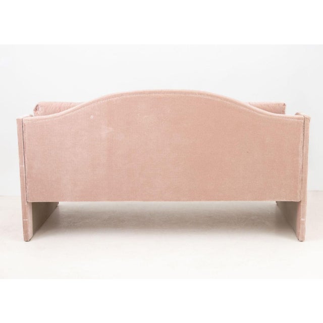Blush Blush Pink Ribbed Velvet Upholstered Daybed For Sale - Image 8 of 8