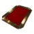 Vintage Bras Tray With Red Glass Insert For Sale