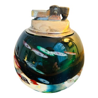 Mid 20th Century Murano Millefiori Glass Table Lighter For Sale