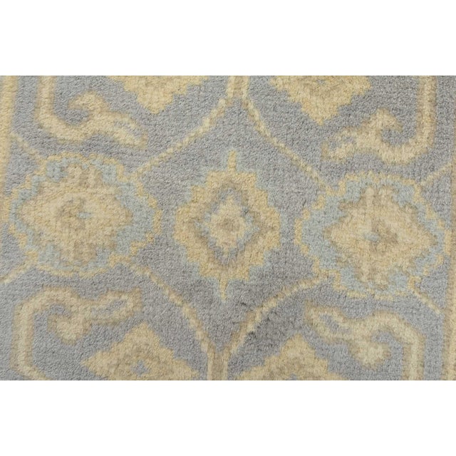 Oushak Rug 2′ X 3′ Gray Wool Traditional Hand-Knotted Oriental Carpet For Sale - Image 4 of 8