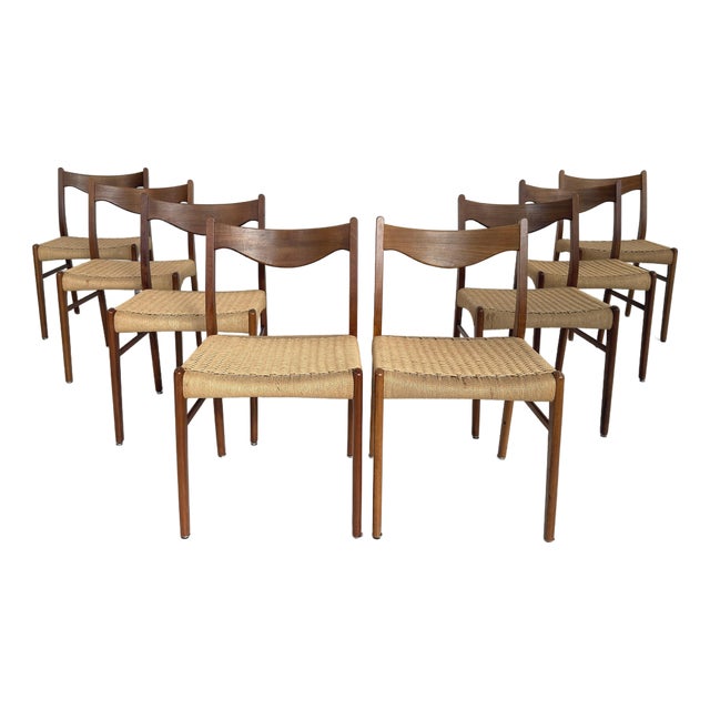 Arne Wahl Iversen Dining Chairs – Set of 8 For Sale