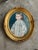 School of Paris, French Oil on Canvas Painting of Young Child Portrait Dressed in Lace Finery, Original Period Oval Gilt Gold Leaf Frame. For Sale - Image 10 of 12