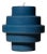 Sculptural Postmodern Beeswax Pillar Candle No.04 in Lucid Blue For Sale