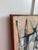 Mid-Century Modern Vintage Midcentury Modern Abstract Oil Painting in Wood Frame, Pink Black and Beige For Sale - Image 3 of 8