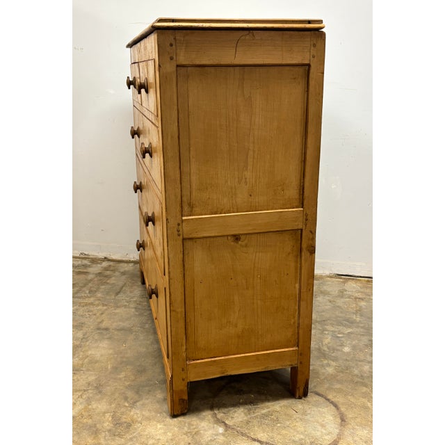 Antique English Pine Linen Box Chest of Drawers For Sale - Image 9 of 10
