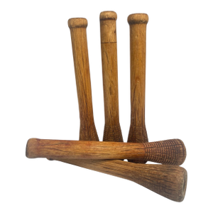 Circa 1900s Antique Framing Bobbins Oak Wood Rustic Industrial Decor- Set of 5