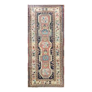 Antique Caucasian Seychour Rug, 4'6" × 10'4" For Sale