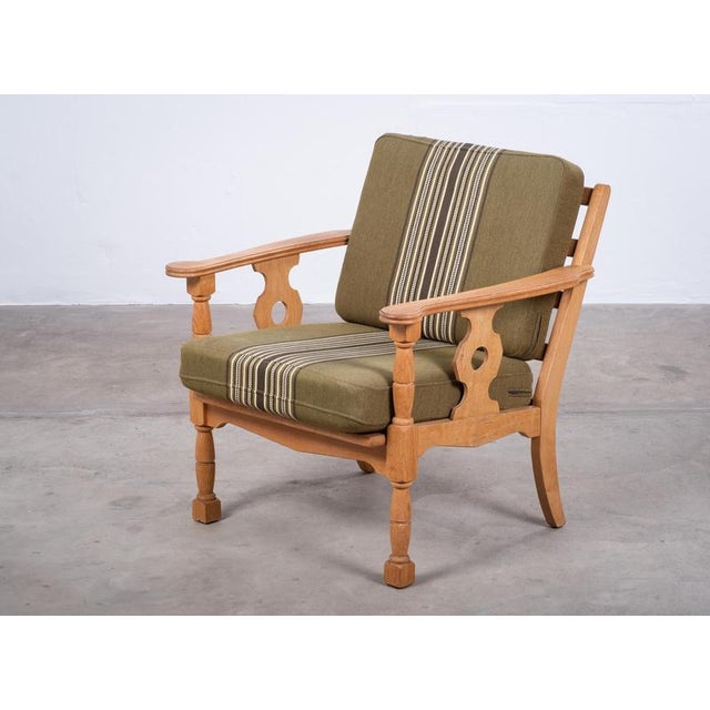 Brutalist Vintage Oak Chair by Henning Kjærnulf, Denmark, 1960s For Sale - Image 3 of 11