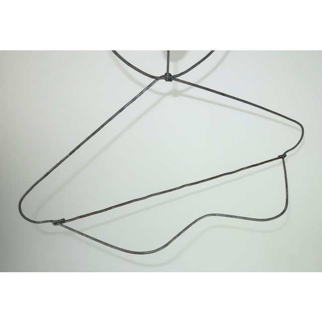 Metal Artist Made Wire Lady Hanger With Wax Lips, 1980’s For Sale - Image 7 of 12