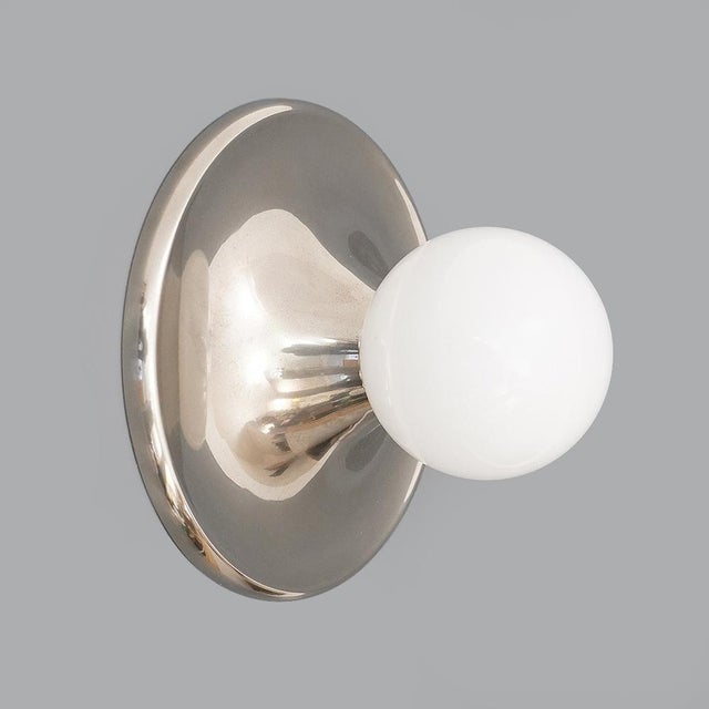 Lightball flush mount ceiling light designed by Achille Castiglioni and Pier Giacomo Castiglioni for Flos in the 1960s,...