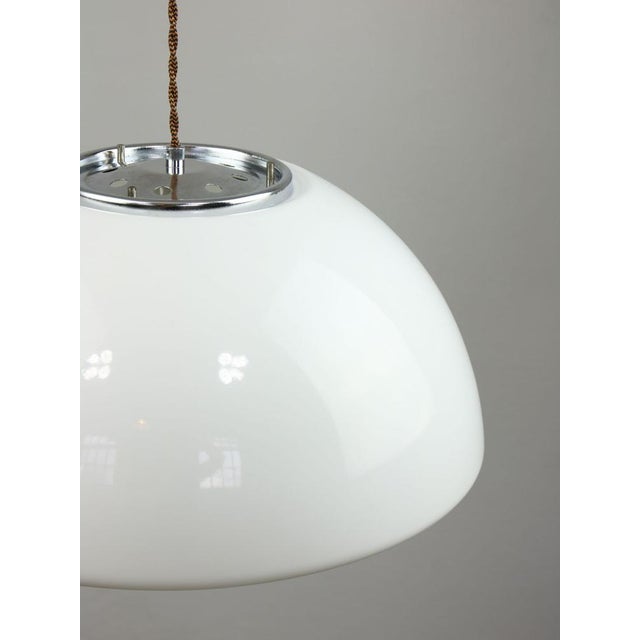 Plastic Space Age White Pendant by Luigi Massoni for Guzzini, 1960s For Sale - Image 7 of 12