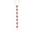 Mid-Century Modern 2.16 Carat Mozambique Red Ruby & Diamond Lariat Necklace in 14k Yellow Gold For Sale - Image 3 of 11