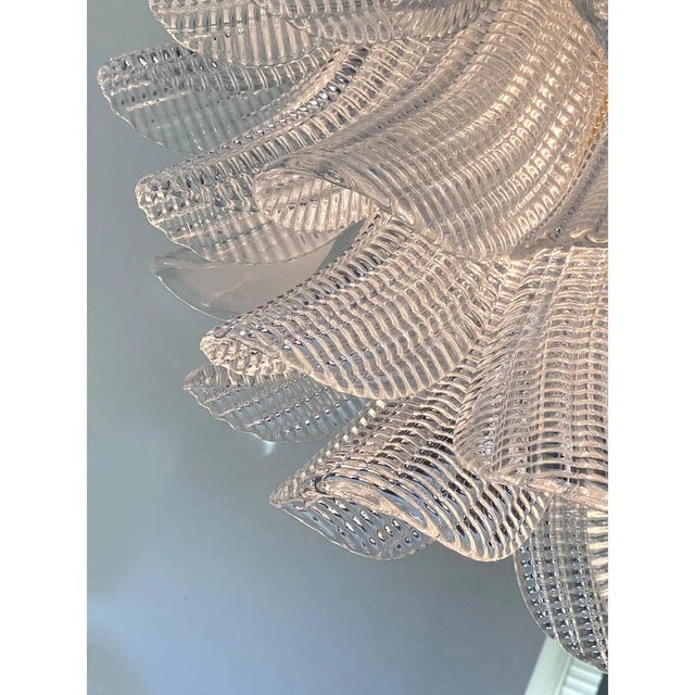 White Sella Chandelier with Gold 24k Metal Frame by Simoeng For Sale - Image 8 of 9